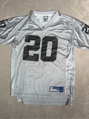 NFL Silver‎ and Black #20 Men’s Football Jersey